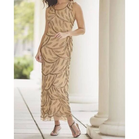 Midnight Velvet Beaded maxi Dress - Picture 1 of 9